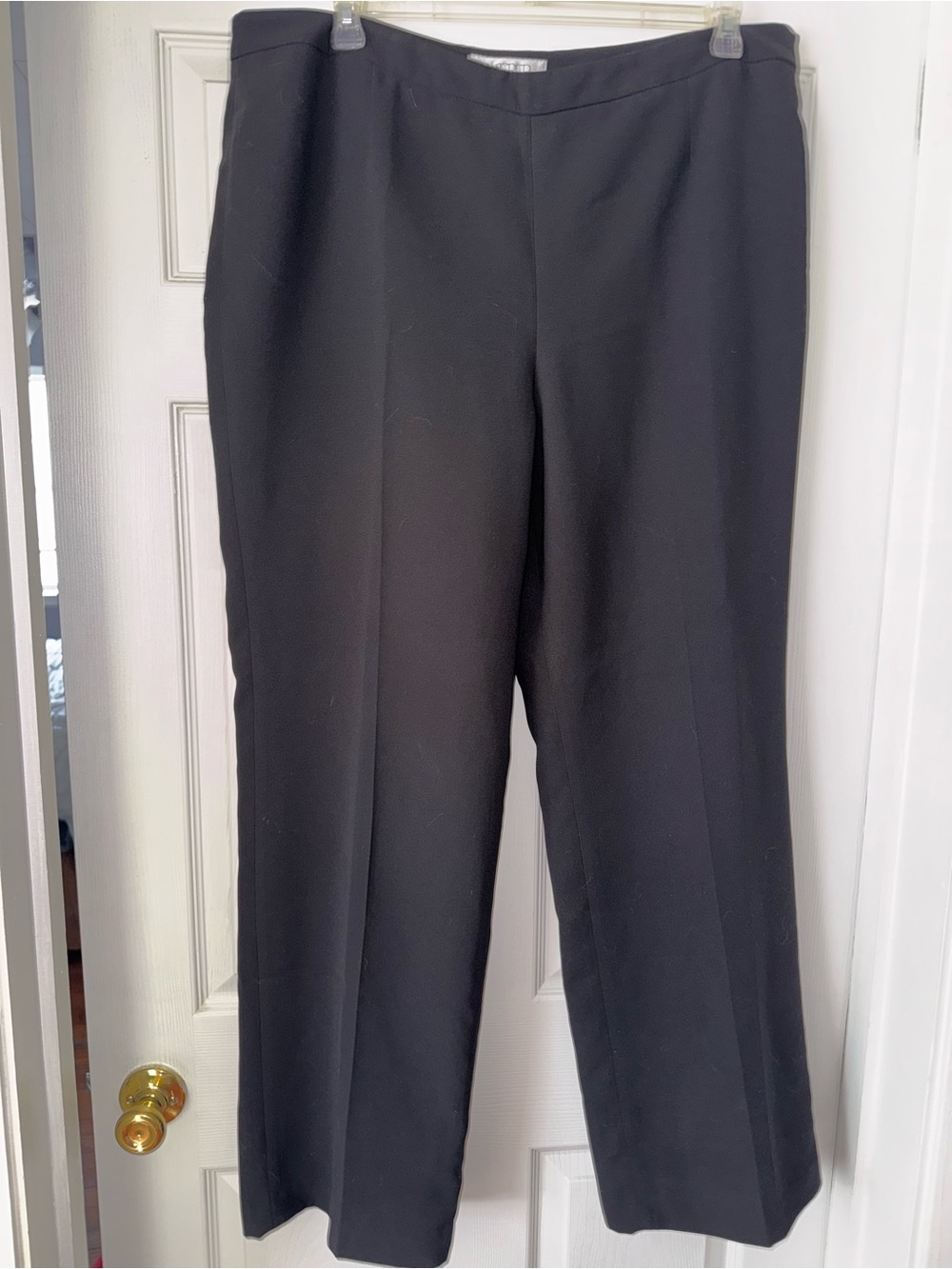 Kasper Black Straight-Leg Dress Trousers